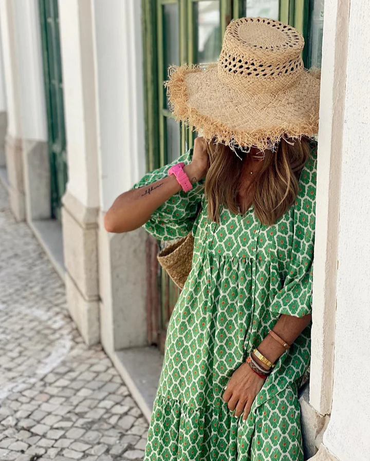 Elin - Boho Maxi Cotton Dress