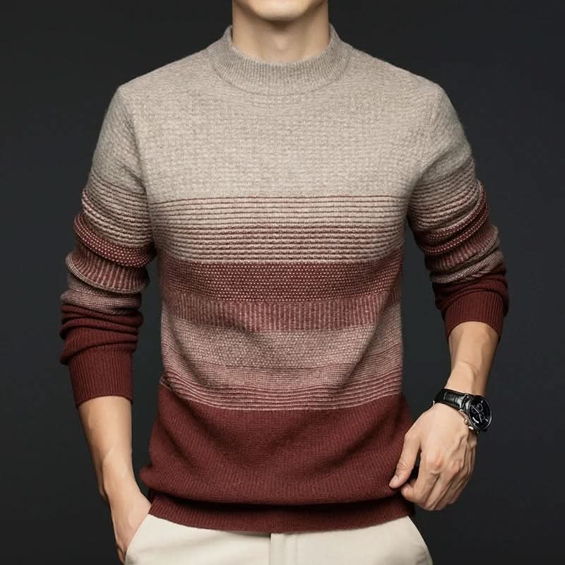 Mason | Smooth Gradient Texture Wool Knit Sweater
