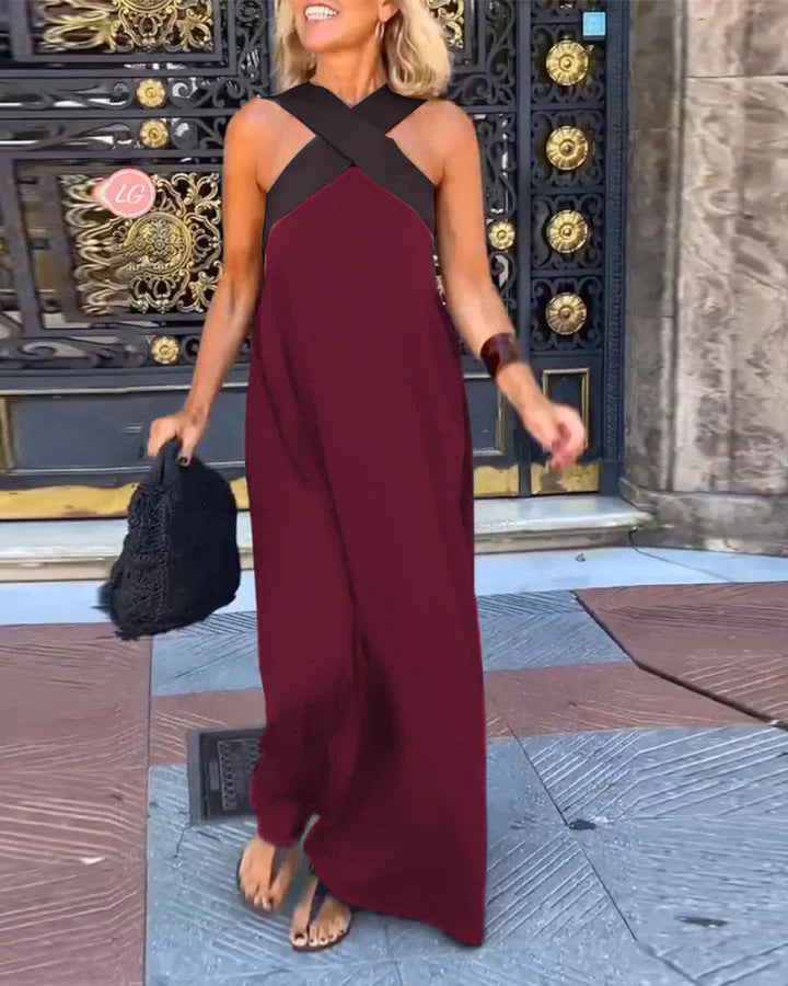 Clara | Cross-Neck Maxi Dress