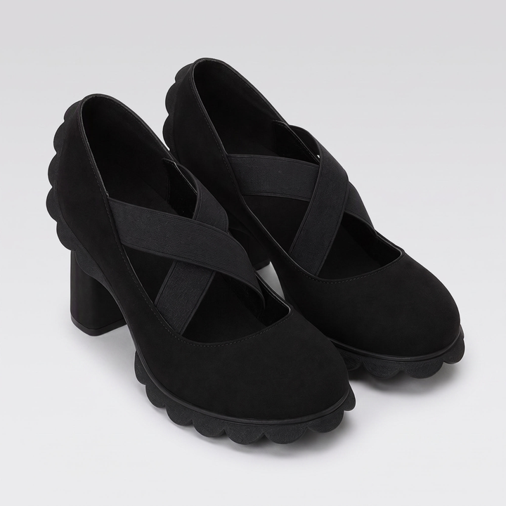Evelina | Classic Mary Jane Style Block Heel Shoes