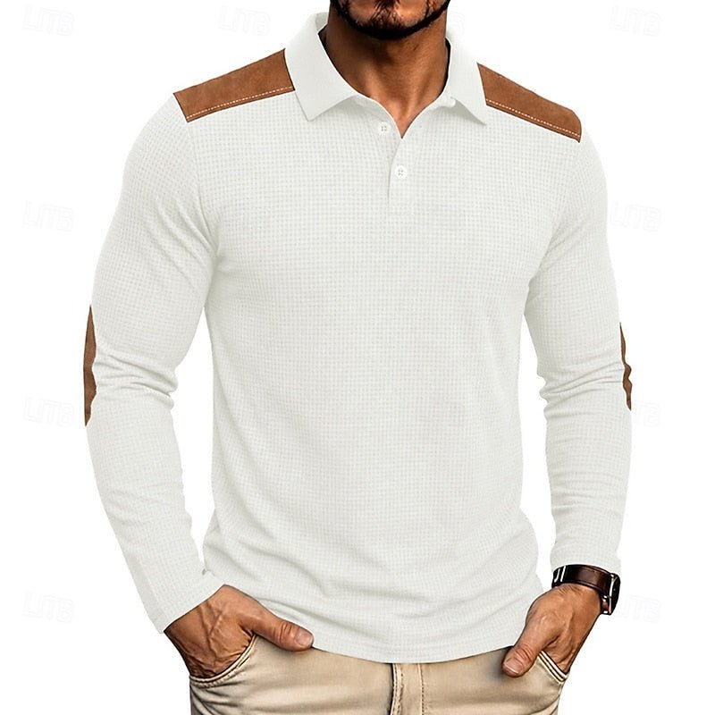 Henry | Refined Textured Long-Sleeve Polo Shirt