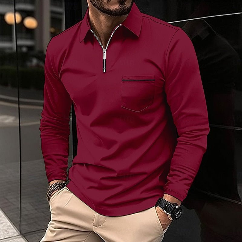 Samuel | Classic Quarter-Zip Polo Shirt For Men