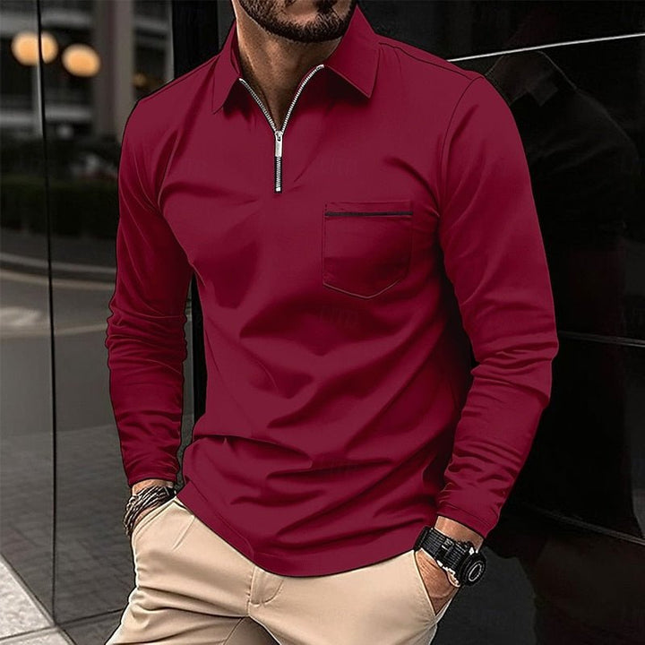 Samuel | Classic Quarter-Zip Polo Shirt For Men