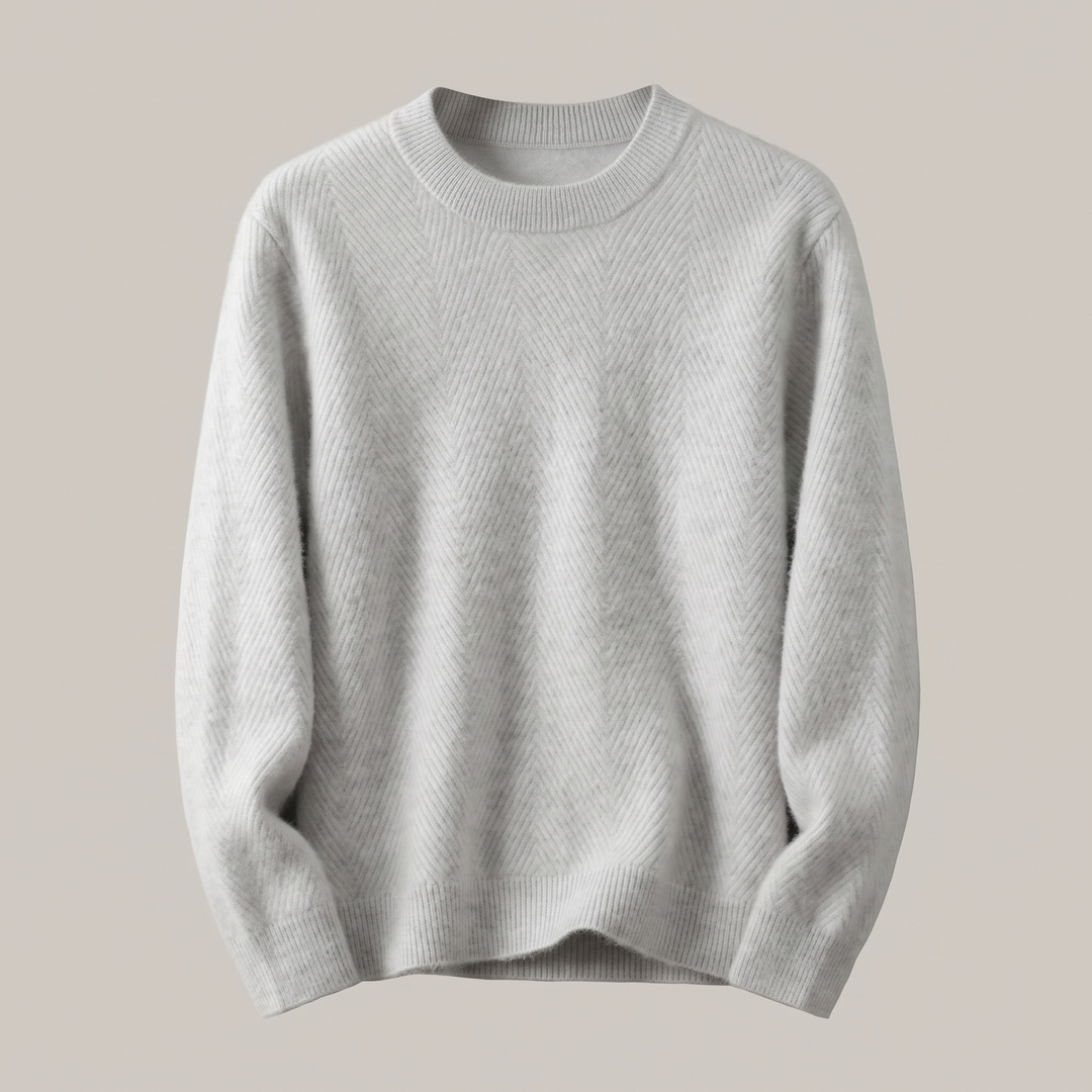 Grayson | Lightweight Textured Style Cashmere Knit Sweater