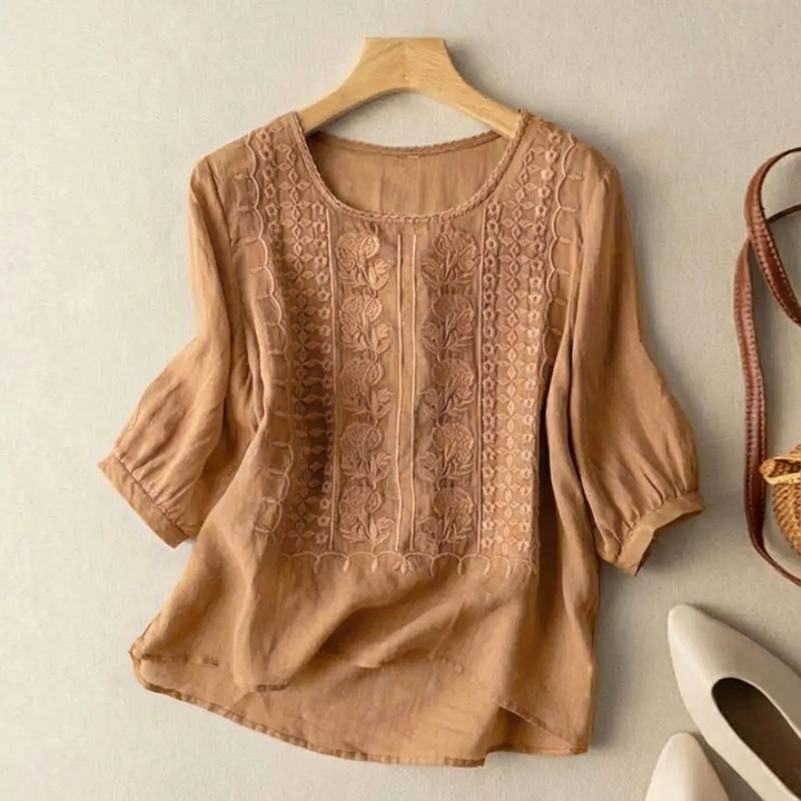 Sonia™ | Embroidered Relaxed Blouse