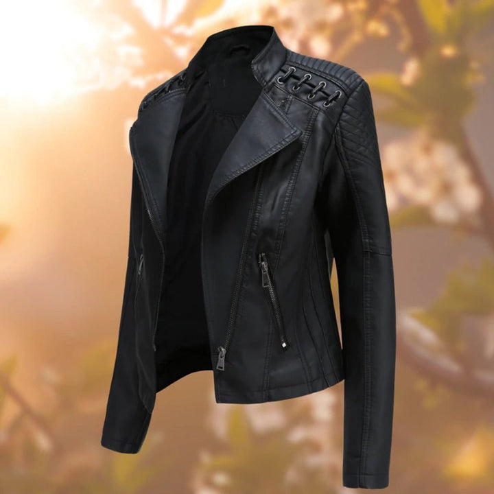 Cataleya | Stylish And Edgy Biker Faux Leather Jacket