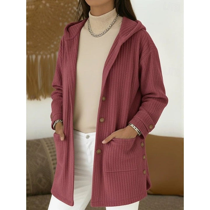 Evelyn | Hooded Button-Front Trenchcoat