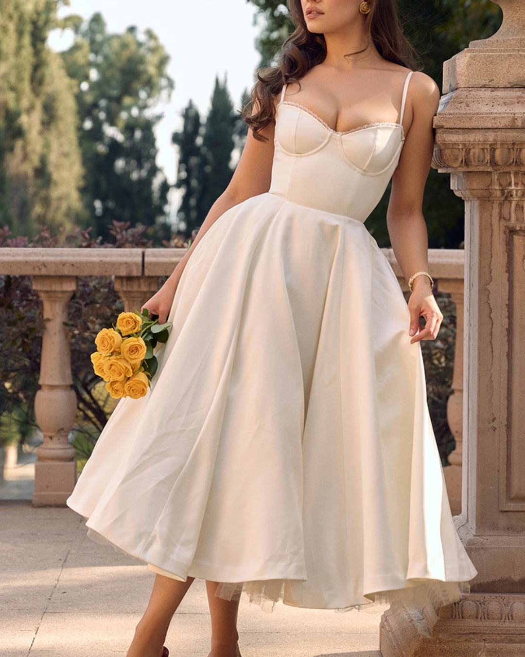 Ophira - Classy Corset Midi Dress