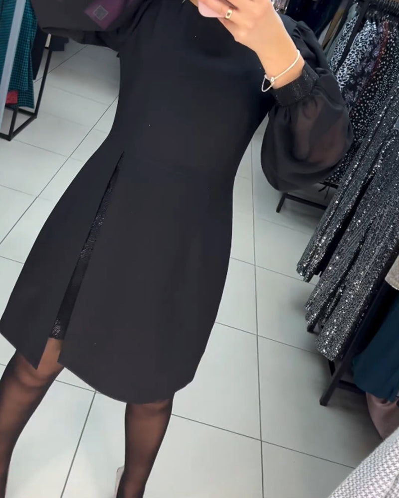 Elegant Solid Color Dress