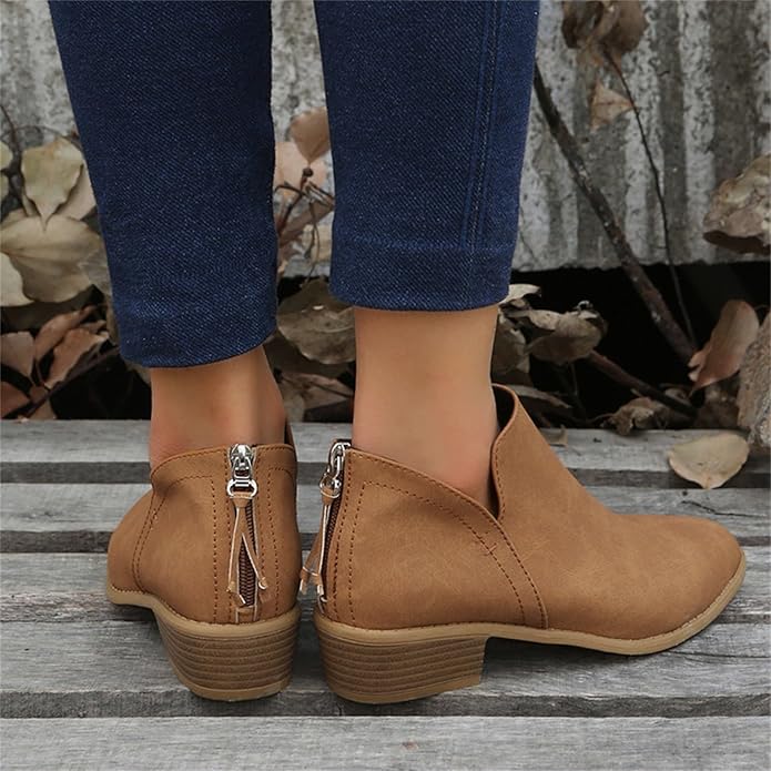 Riley | Women's Wedge Heel Pointed Toe Ankle Boots