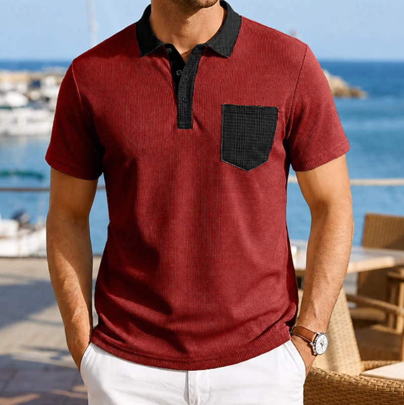 Alexander | Refined Contrast Pocket Polo Shirt
