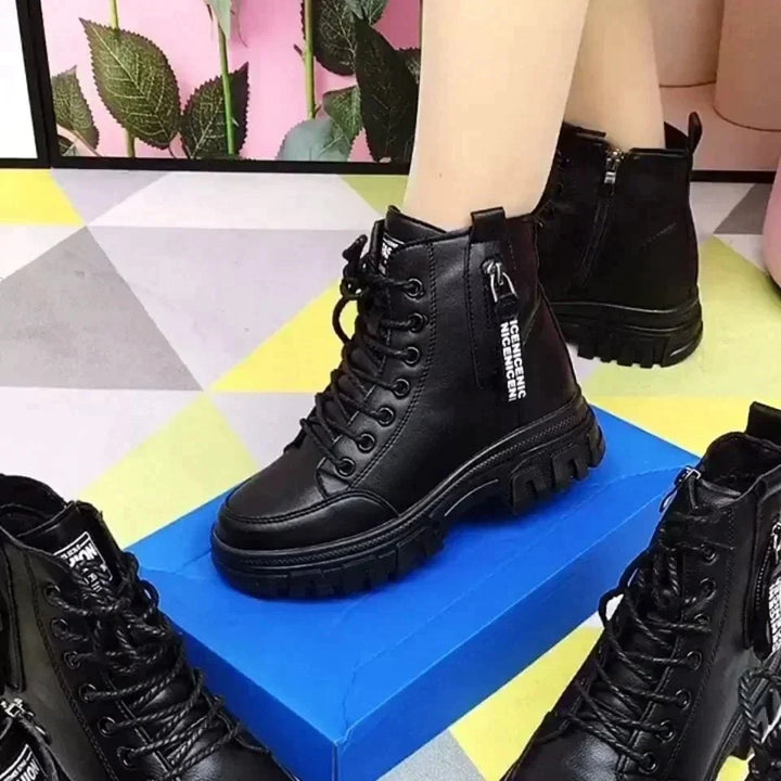 Caroline | Women's High-Top Leather Martin Boots