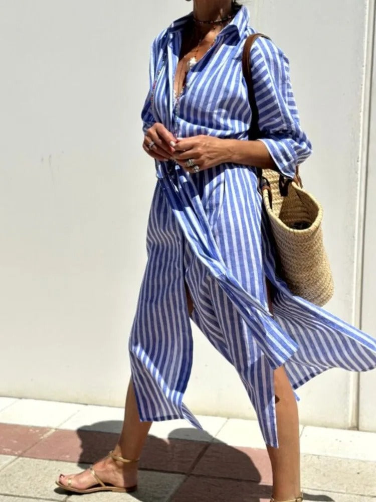 Géraldine | Lightweight and Stylish Striped Dress