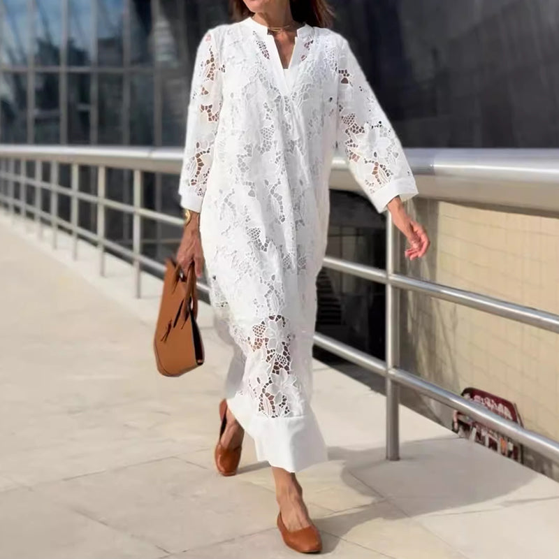 Grace - Modern Flowing Refined Lace Dress