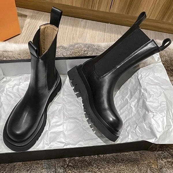 Genesis | Stylish Casual Fit Mid-Calf Leather Boots