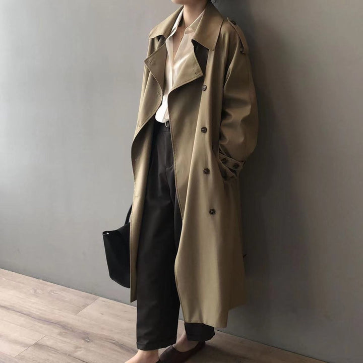 Helene | Women's Long Water-Resistant Double-Breasted Trench Coat
