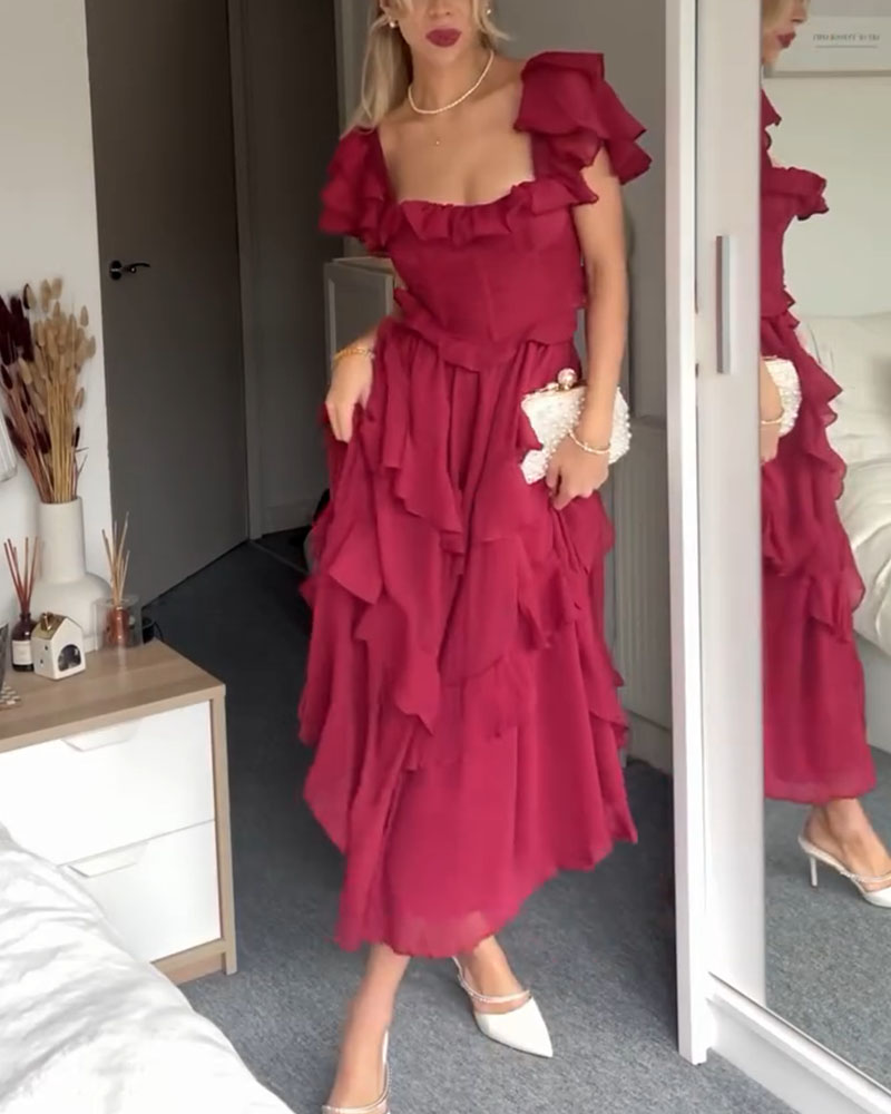 ELISA – RUFFLE DRESS