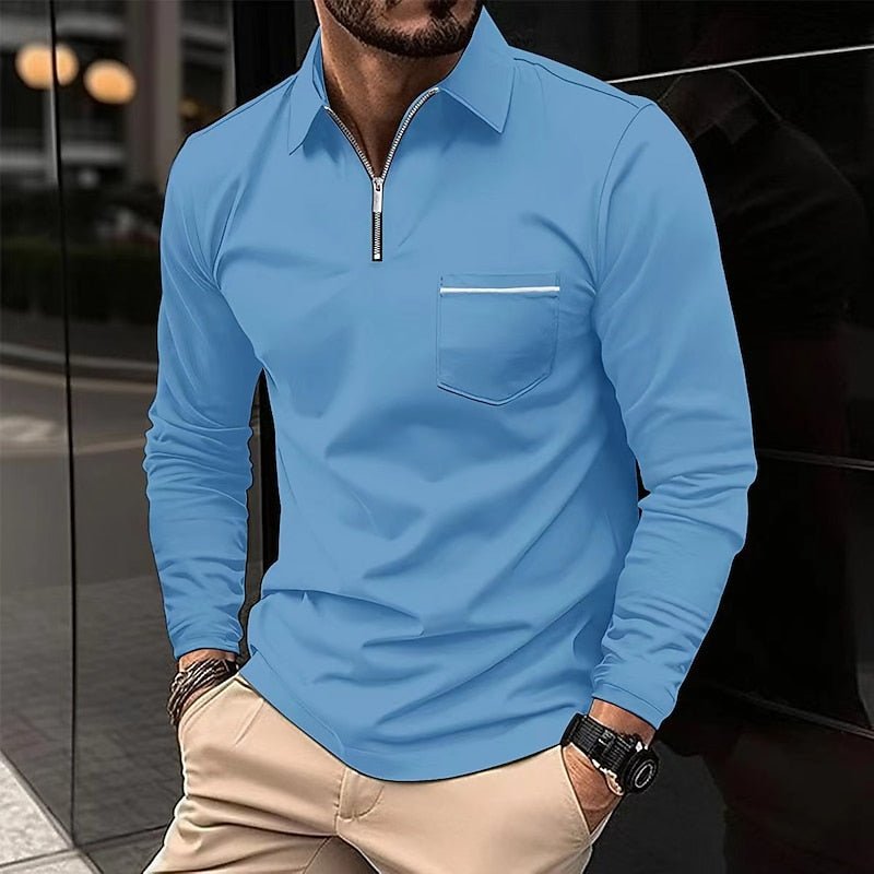Samuel | Classic Quarter-Zip Polo Shirt For Men