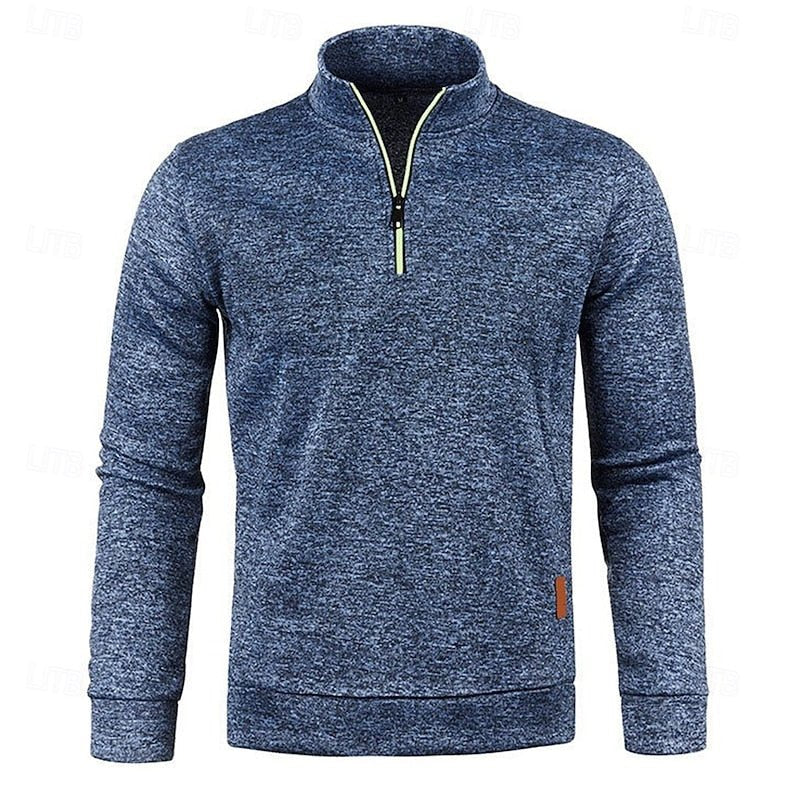 Leon | Quarter-Zip Long Sleeve Polo Shirt