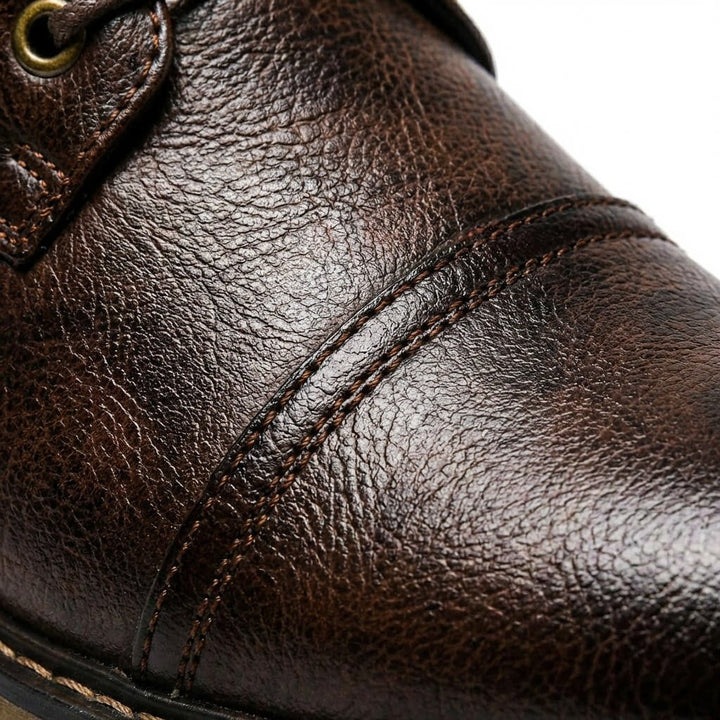 Eithan | Vintage Style Two-Tone Leather Boots