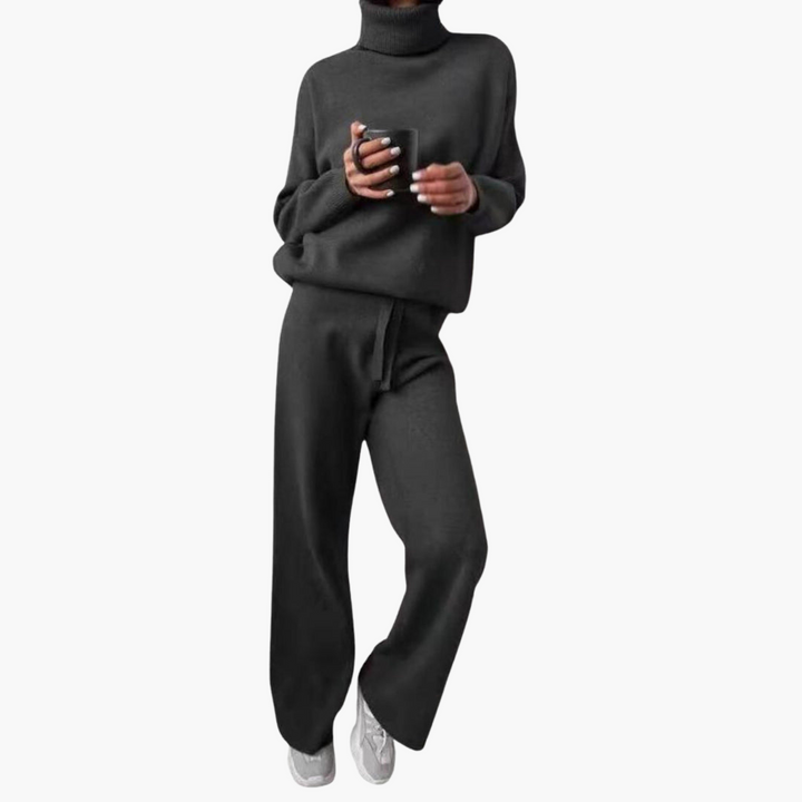 Everly | Sophisticated Turtleneck Knit Lounge Set