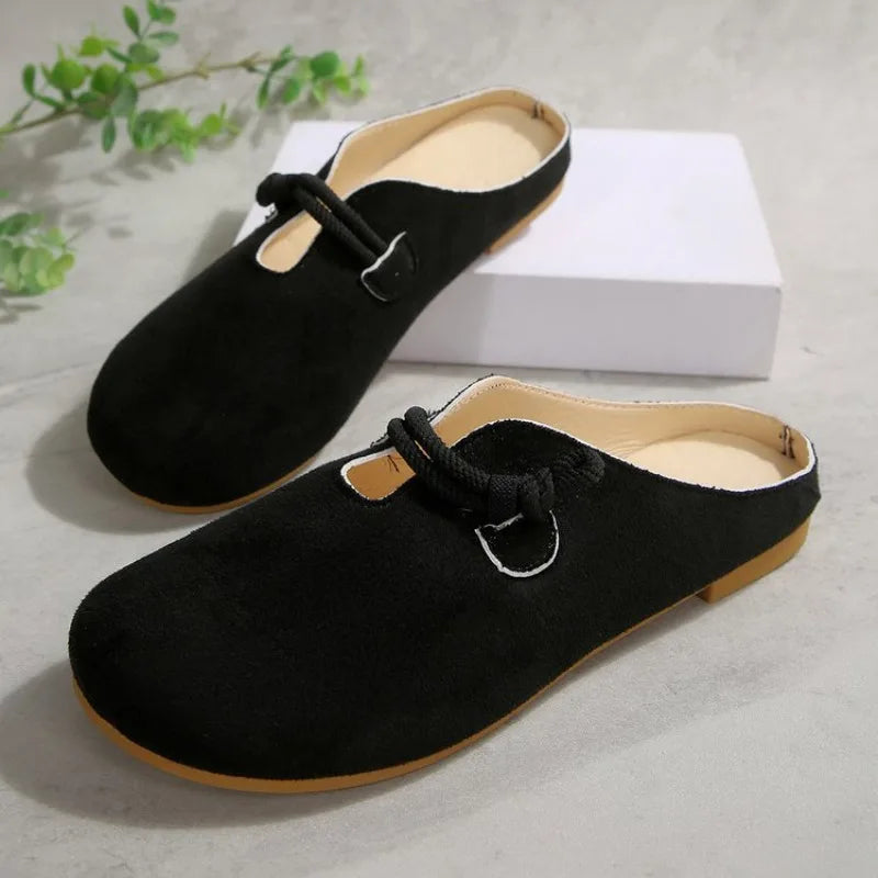 Isabella | Deep Cut Suede Round Toe Casual Loafer