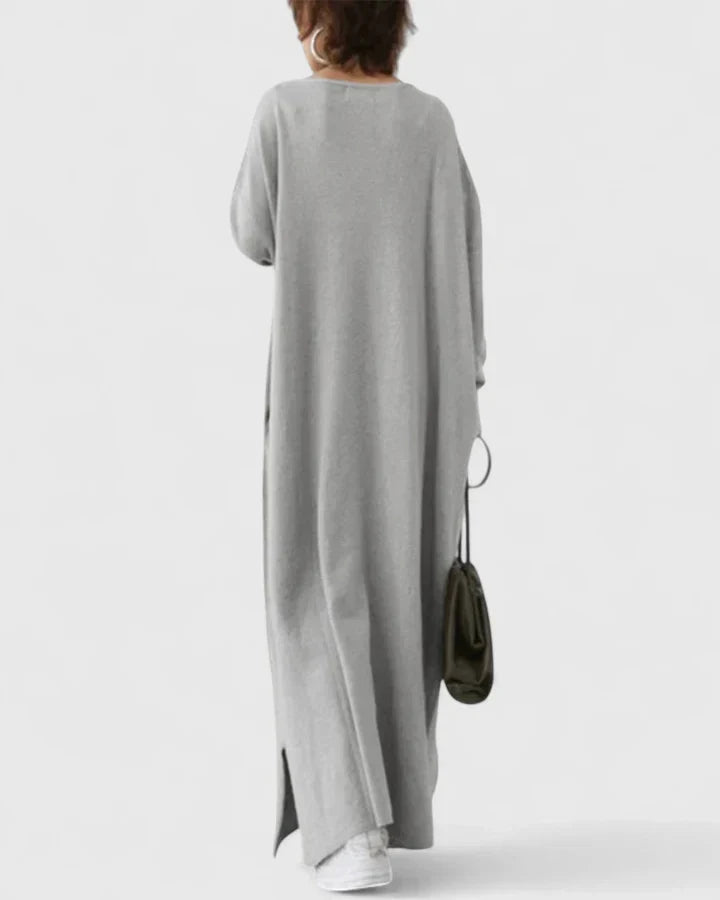 ORYNELLETH – COMFORTABLE V-NECK DRESS