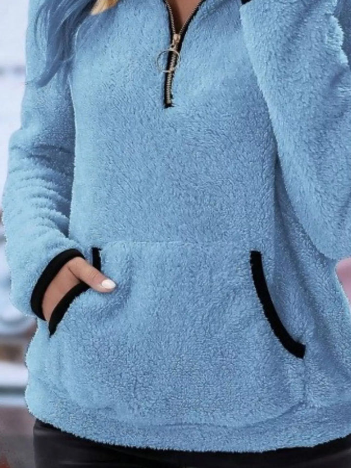 Helen | Women's Half-Zip Fleece Pullover Teddy Jumper