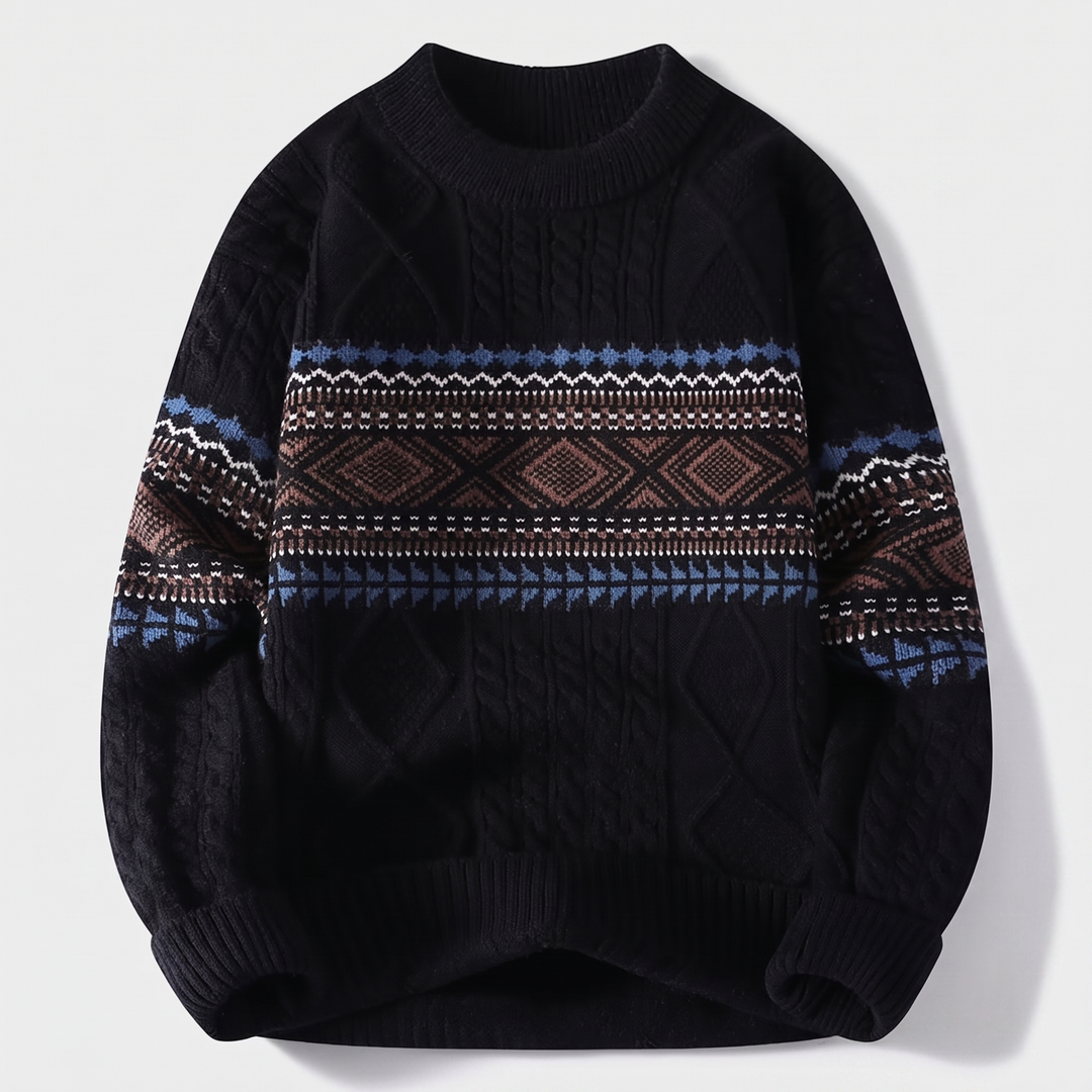 Ethan | Cozy Cable Design Nordic Knit Sweater