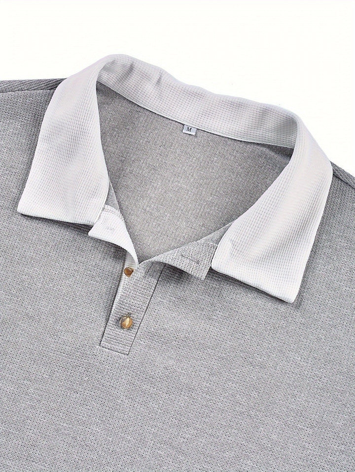 Oliver | Refined Textured Long-Sleeve Polo Shirt