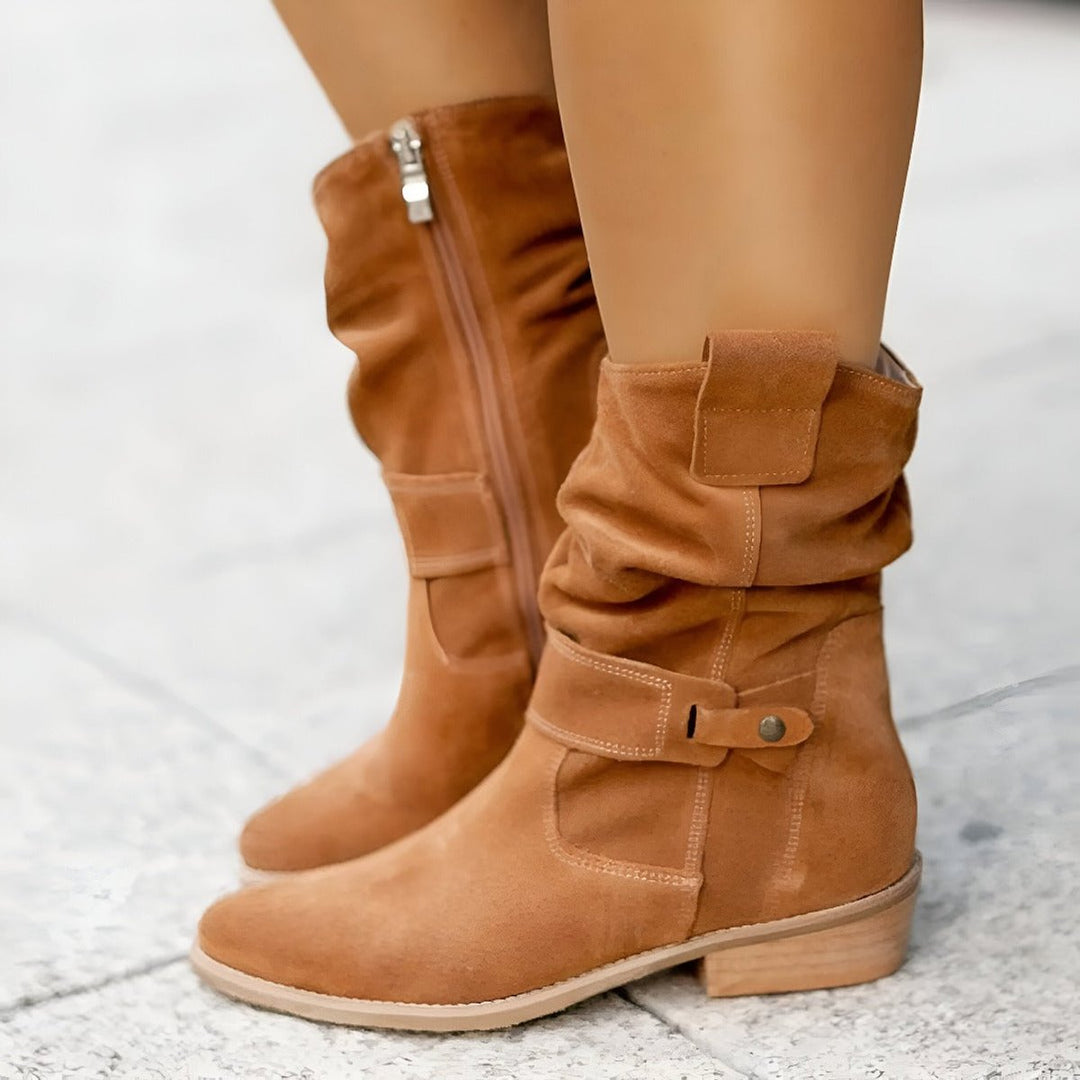 Evelyn | Women's Slouchy Faux Suede Knee-High Boots