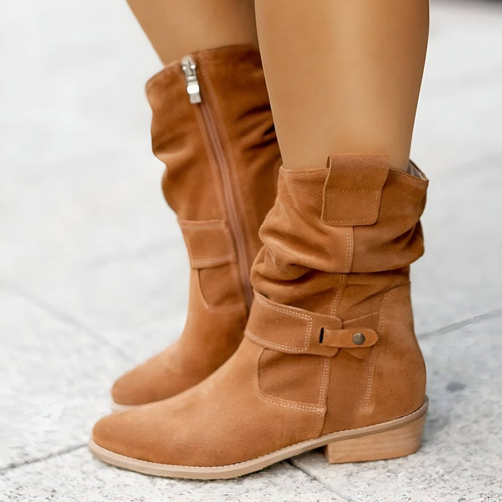 Evelyn | Women's Slouchy Faux Suede Knee-High Boots