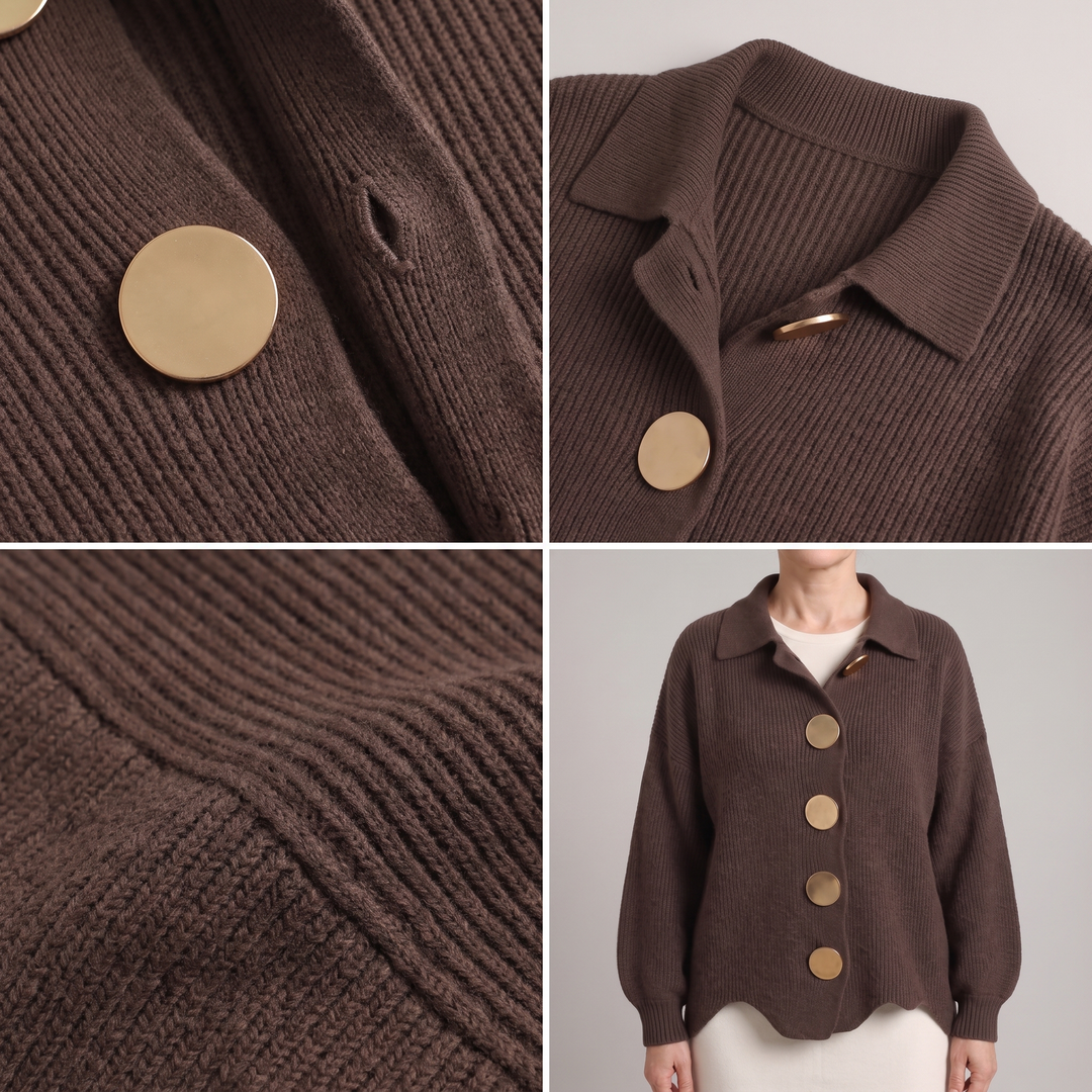Lucia | Textured Layering Style Knit Cardigan