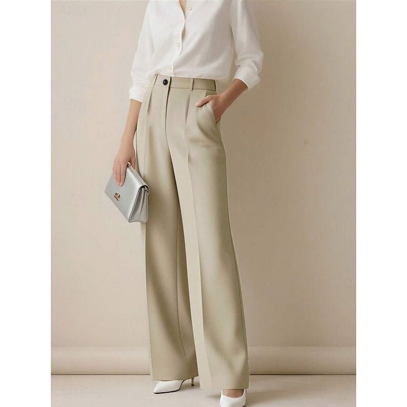 Alaina | Elegant High-Waist Tailored Trousers