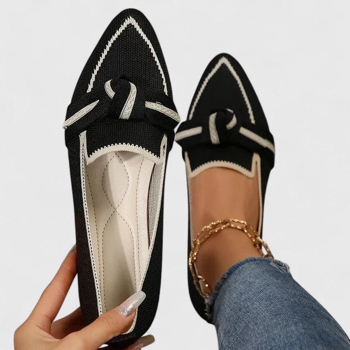 Adeline | Women's Pointed-Toe Knot Loafers