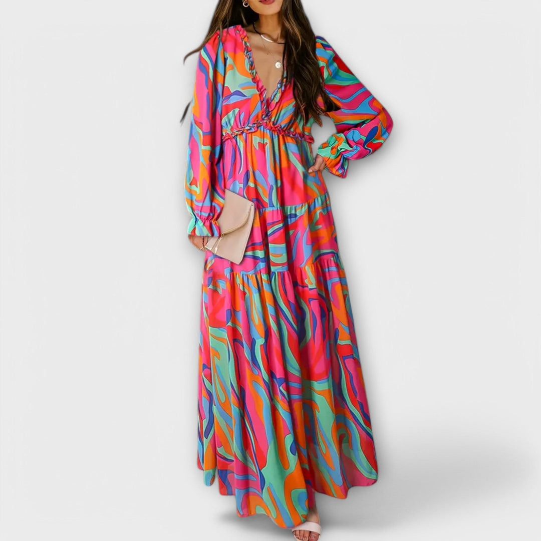CALLISTA – ELEGANT FLORAL MAXI DRESS