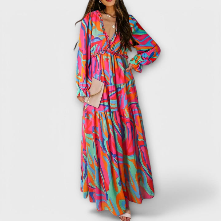CALLISTA – ELEGANT FLORAL MAXI DRESS