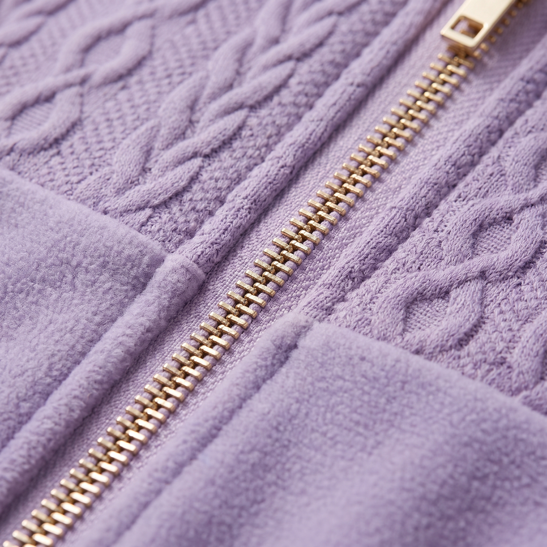 Josie | Textured Zip Front Style Longline Knit Cardigan