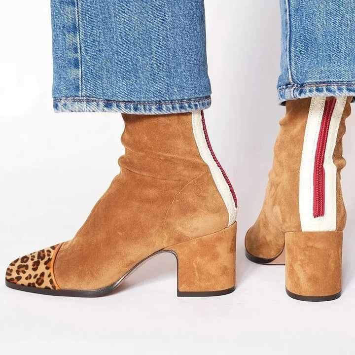 Florence | Women's Block Heel Suede Ankle Boots