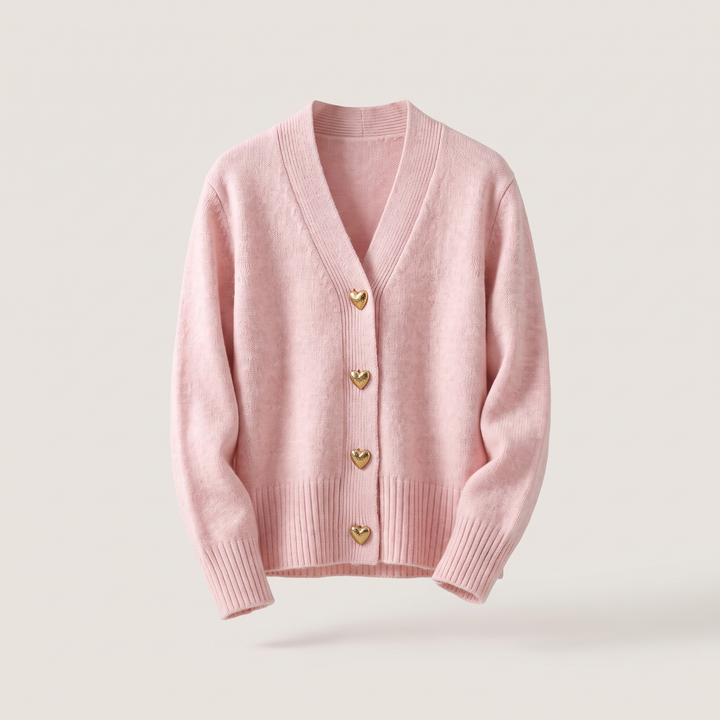 Everly | Comfortable Knit Cardigan with Charming Heart Buttons