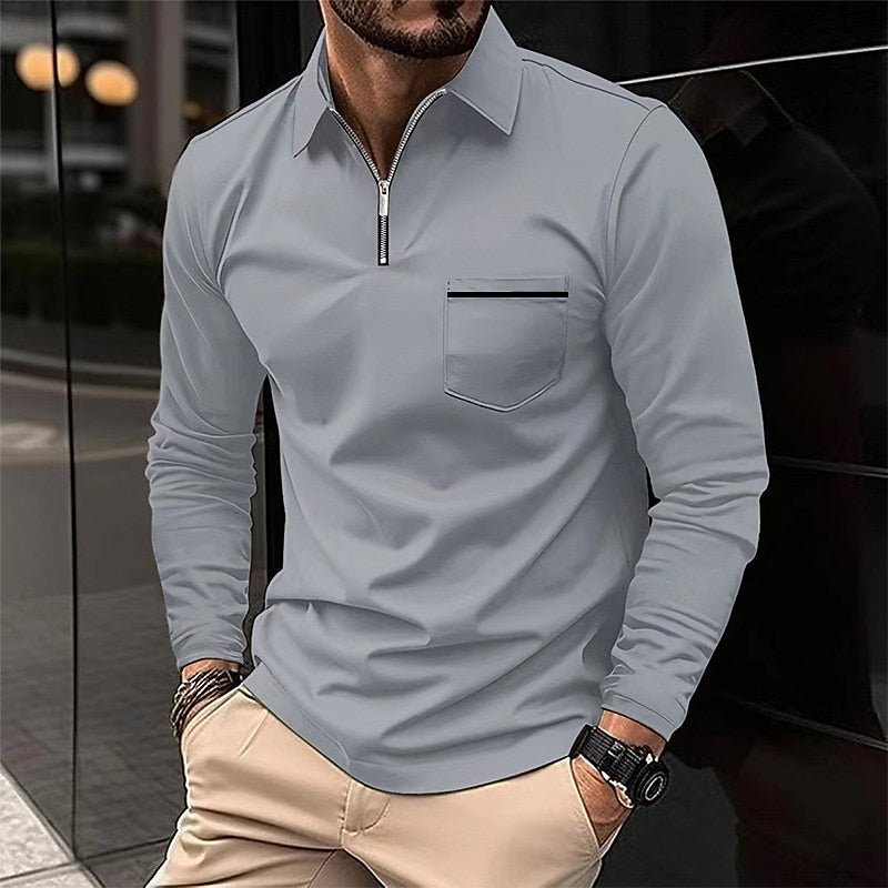 Samuel | Classic Quarter-Zip Polo Shirt For Men