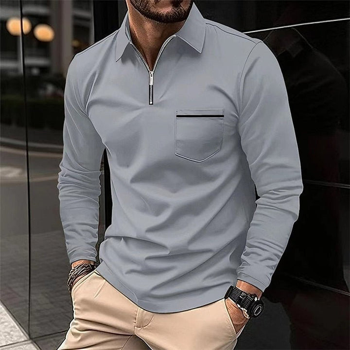 Samuel | Classic Quarter-Zip Polo Shirt For Men