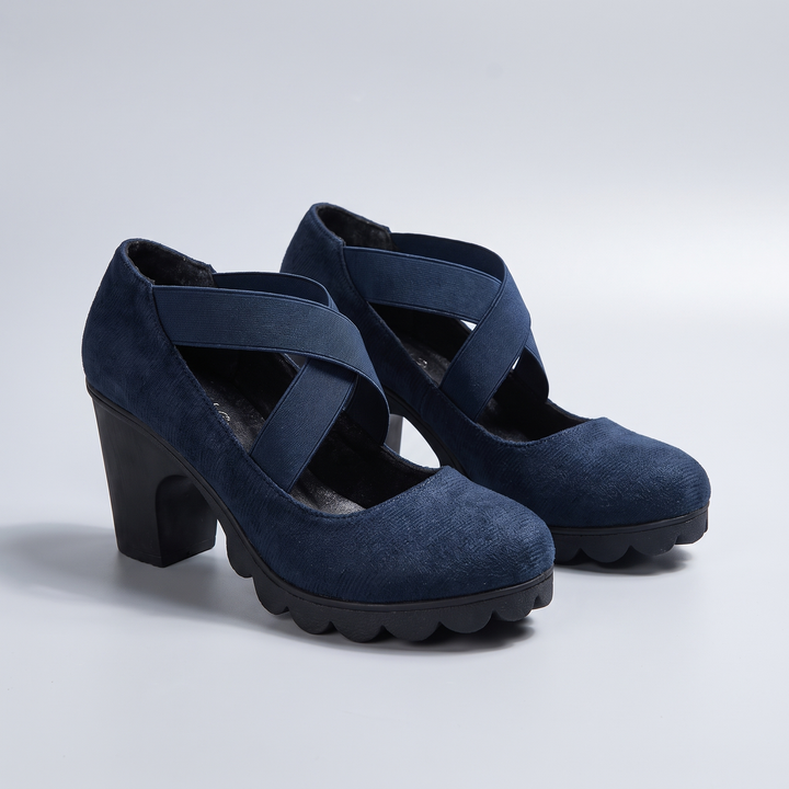 Evelina | Classic Mary Jane Style Block Heel Shoes