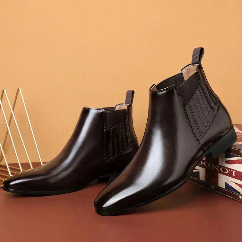 Cataleya | Sleek Pointed-Toe Chelsea Ankle Boots