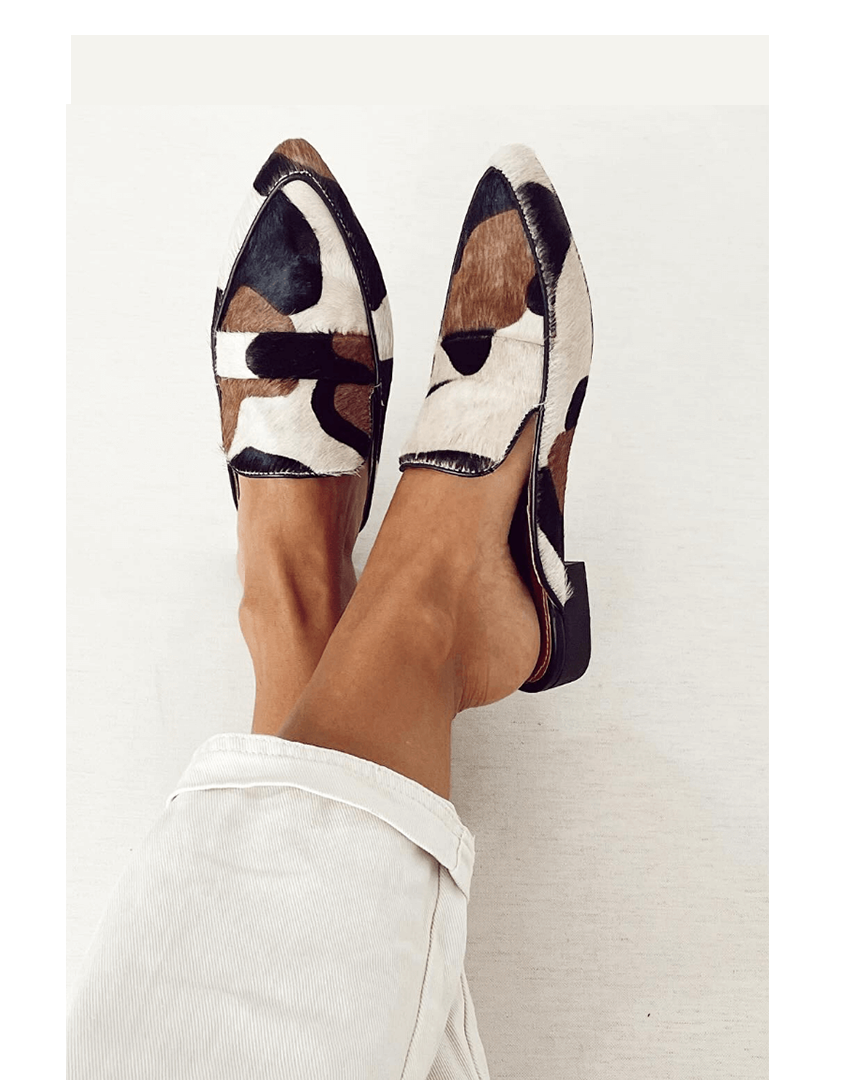 Zoey | Chic Statement Patterned Slingback Loafers