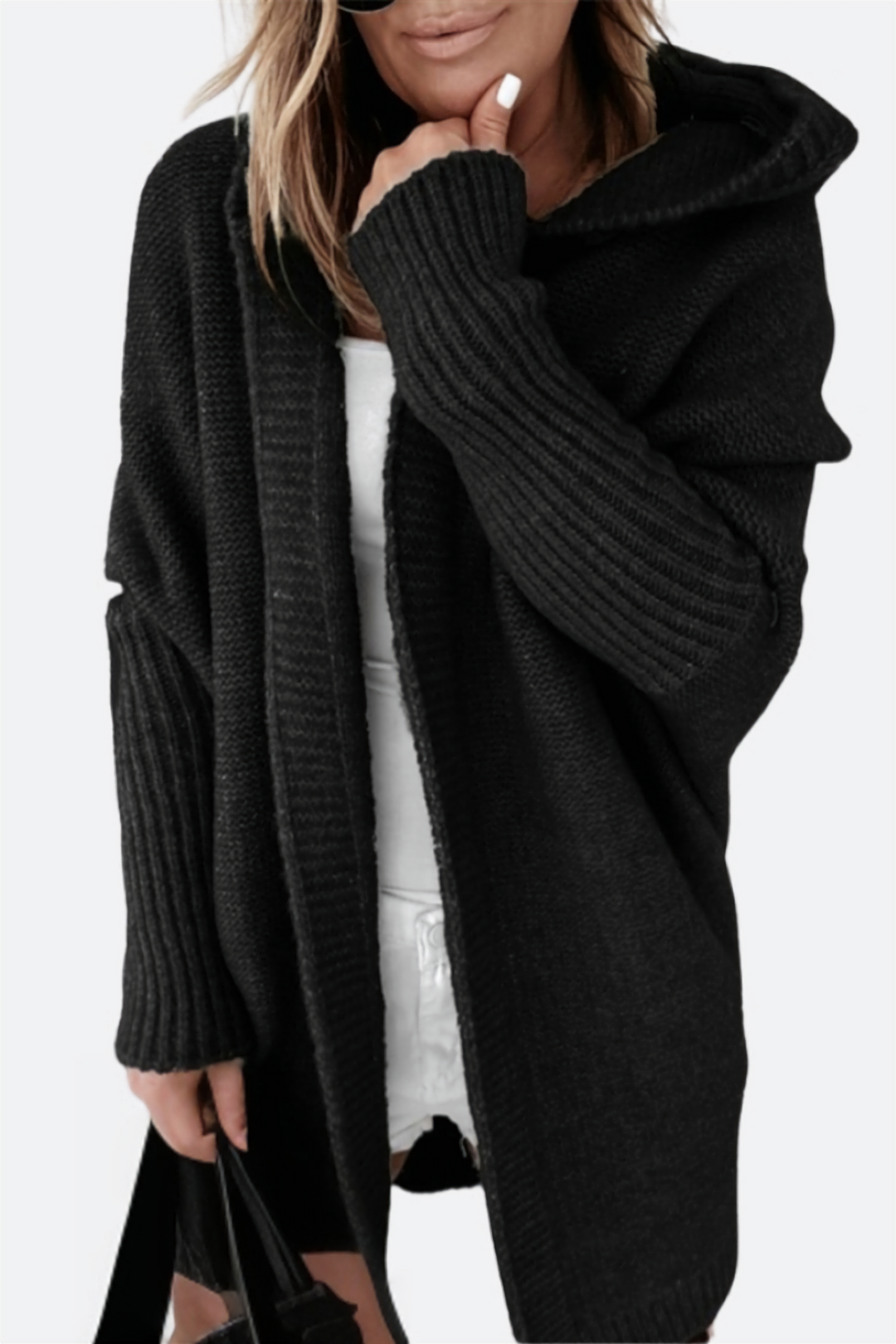 Emery | Women's Oversized Hooded Knit Cardigan
