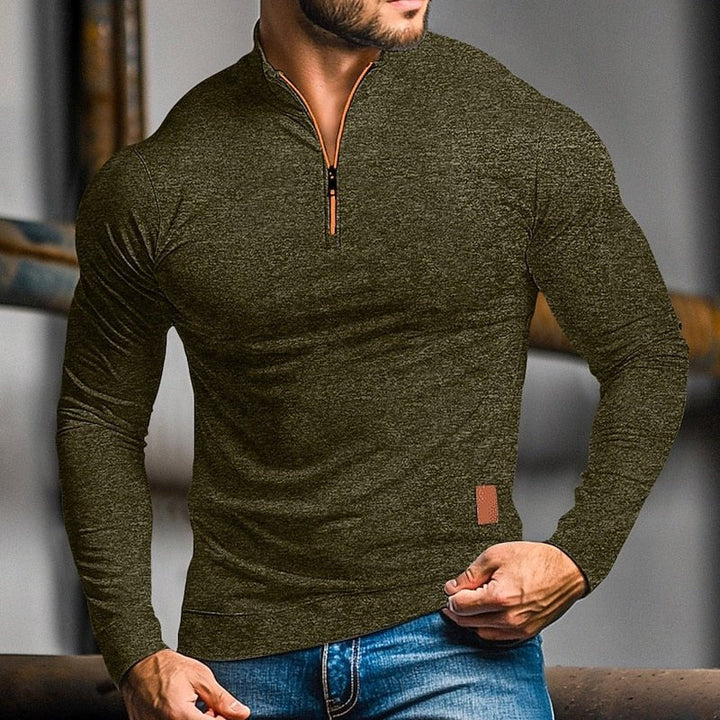 Leon | Quarter-Zip Long Sleeve Polo Shirt