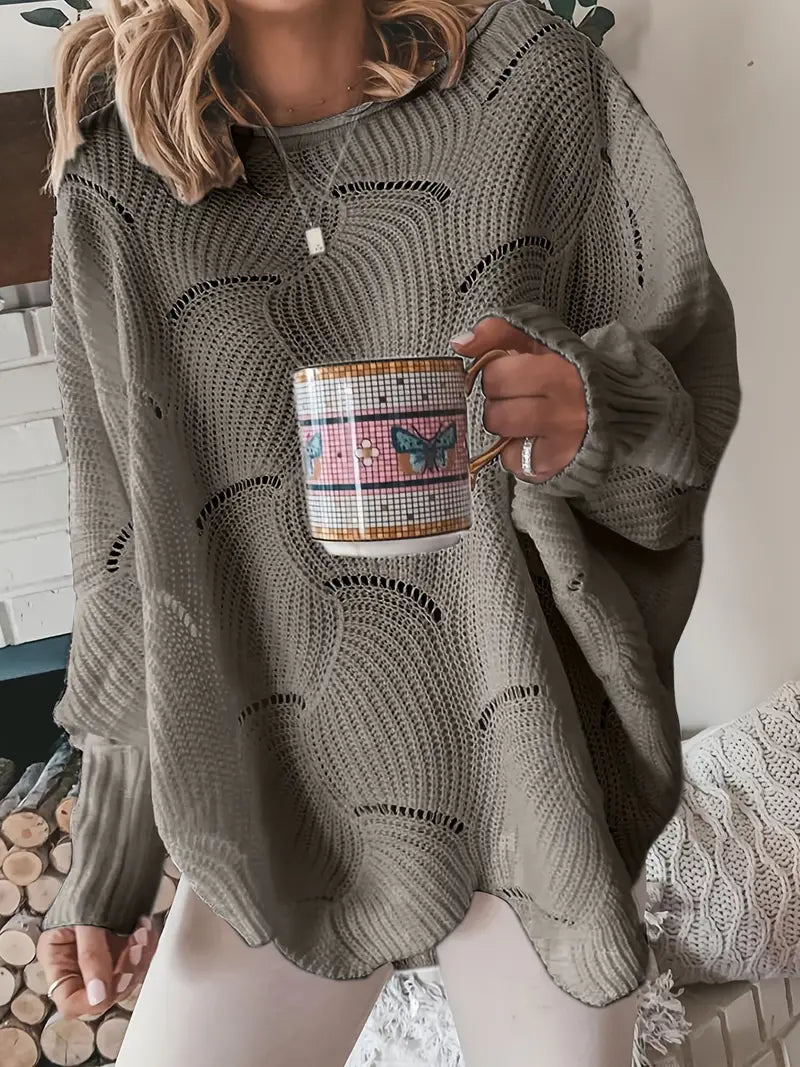 Amélie - Plain Knit Oversized Sweater