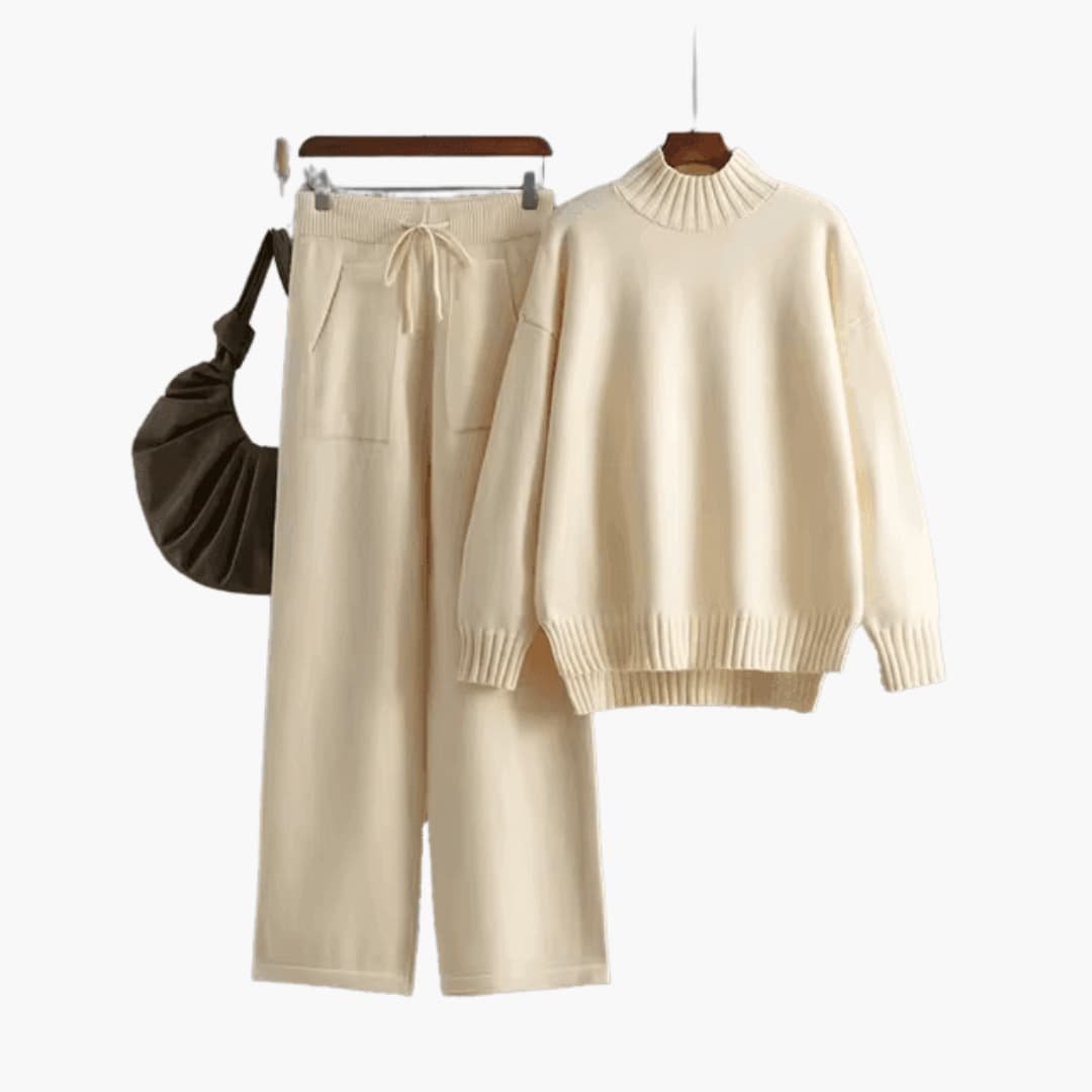 Evelyn | Cozy Ribbed Turtleneck Sweater Set