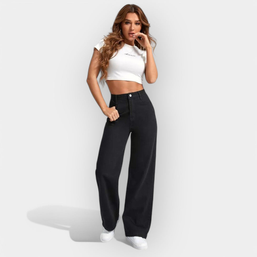 Wide Leg High Waisted Jeans